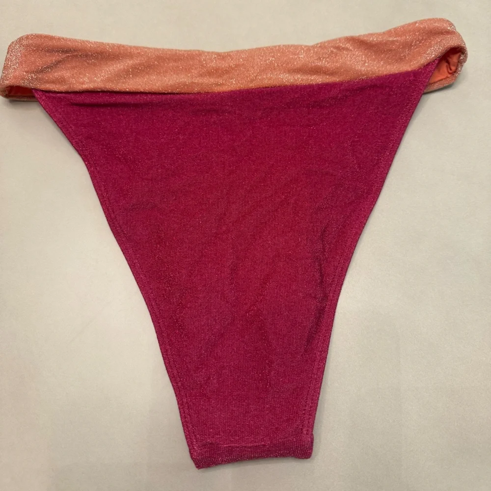 Monday Swimwear Pink and Orange Shimmer Bikini Bottom